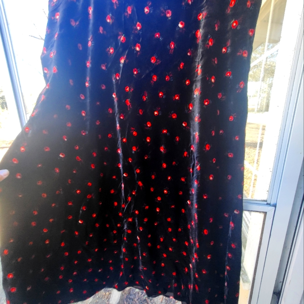 Loft Velvet Midi Skirt Size XL NWT